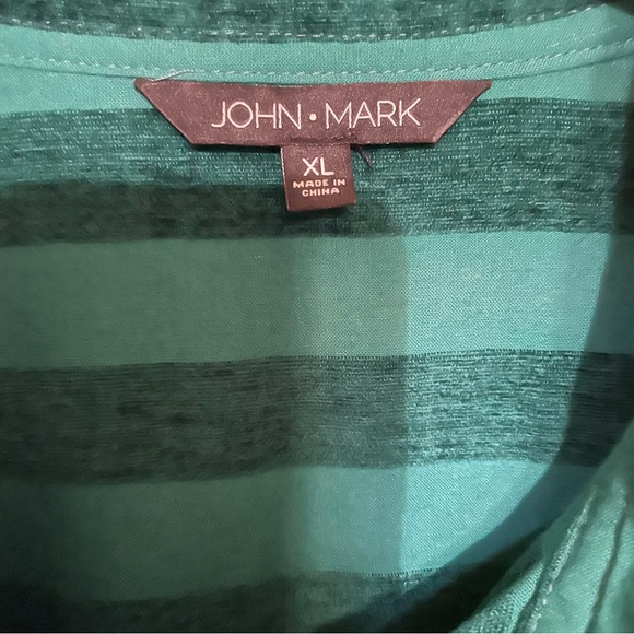 John Mark Green Tonal Stripe Tunic Top XL - Picture 3 of 13